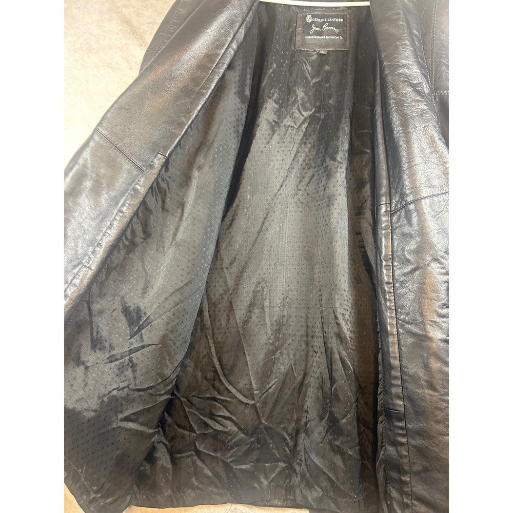 Jean Pierre Genuine Leather Black Blazer Style Jacket Ladies Large - Picture 4 of 8